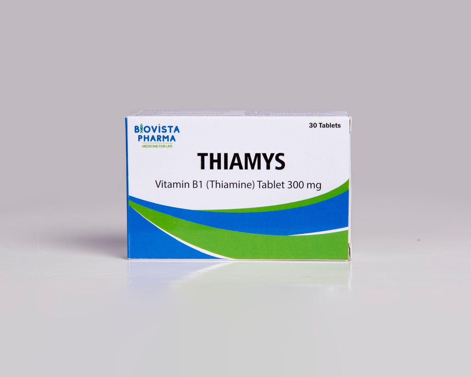 Thiamys Vitamin B1 product packaging